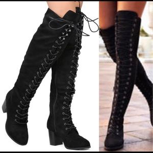 Lace up Tall Boots